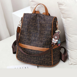 Νέο μοντέλο γυναικείο σακίδιο από οικολογικό δέρμα με τύπωμα και λαβές