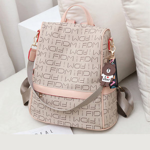 Νέο μοντέλο γυναικείο σακίδιο από οικολογικό δέρμα με τύπωμα και λαβές