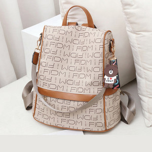 Νέο μοντέλο γυναικείο σακίδιο από οικολογικό δέρμα με τύπωμα και λαβές