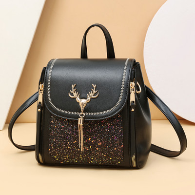 Νέο γυναικείο σακίδιο πλάτης κατασκευασμένο από οικολογικό δέρμα με μεταλλική στερέωση