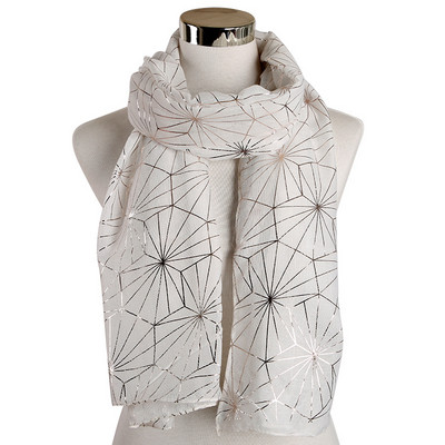 Καθημερινή γυναικεία φουλάρι σε διάφορα χρώματα με γεωμετρικά σχήματα