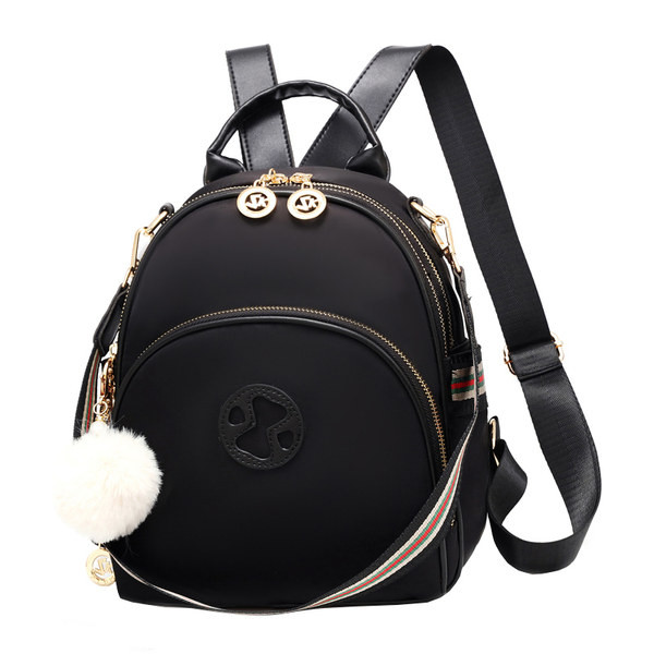 Γυναικείο σακίδιο οικολογικού δέρματος με φερμουάρ και μπρελόκ