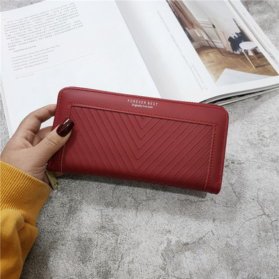 Γυναικείο έκο δερμάτινο πορτοφόλι με φερμουάρ και επιγραφές