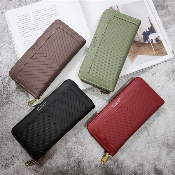 Γυναικείο έκο δερμάτινο πορτοφόλι με φερμουάρ και επιγραφές