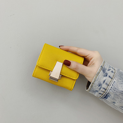 Модерен дамски портфейл от еко кожа със закопчалка