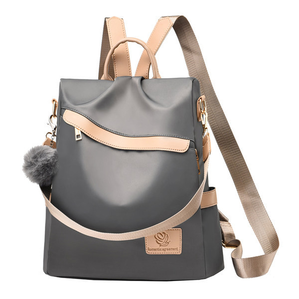 Дамска квадратна раница с цип и странични джобове