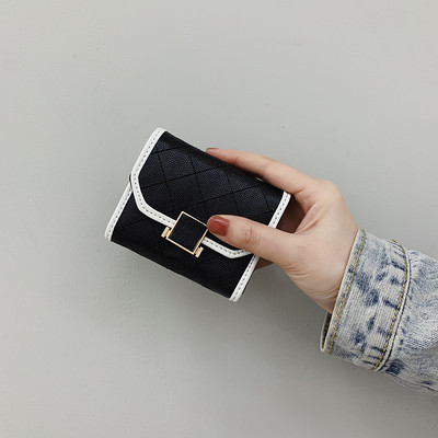 Γυναικείο έκο δερμάτινο πορτοφόλι για πιστωτικές κάρτες - με κούμπωμα