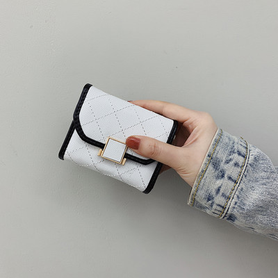 Γυναικείο έκο δερμάτινο πορτοφόλι για πιστωτικές κάρτες - με κούμπωμα