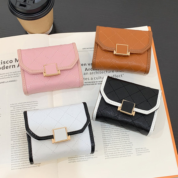 Γυναικείο έκο δερμάτινο πορτοφόλι για πιστωτικές κάρτες - με κούμπωμα