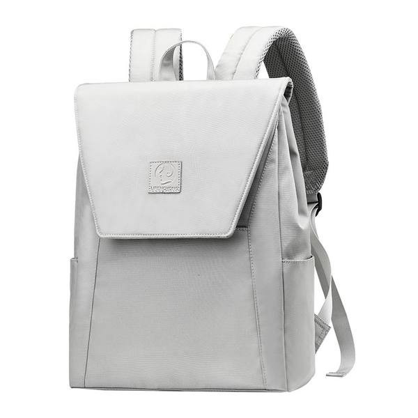 Jauna modeļa sieviešu mugursoma ar emblēmu pelēkā un melnā krāsā