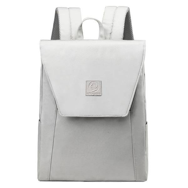 Jauna modeļa sieviešu mugursoma ar emblēmu pelēkā un melnā krāsā