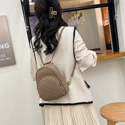 Jauna modeļa stepēta sieviešu mugursoma no eko ādas