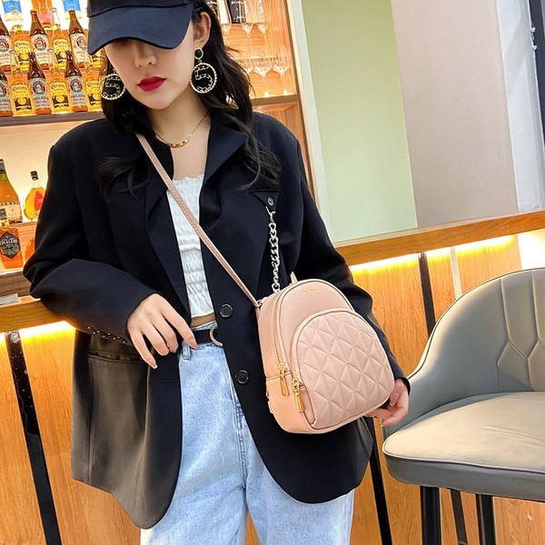 Jauna modeļa stepēta sieviešu mugursoma no eko ādas