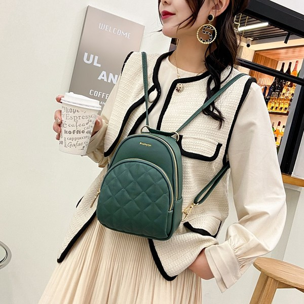 Jauna modeļa stepēta sieviešu mugursoma no eko ādas