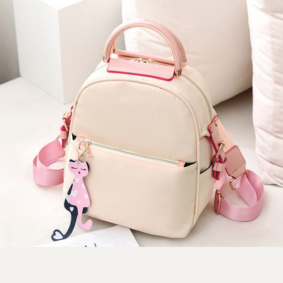 Γυναικείο υφασμάτινο σακίδιο με εφαρμογή 3D και φερμουάρ