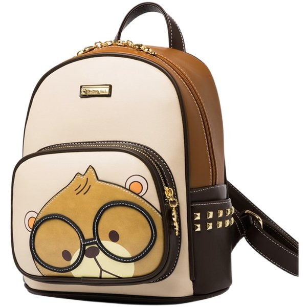 Ежедневна дамска раница с цветна апликация