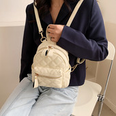 Капитонирана дамска раница от еко кожа - мини размер