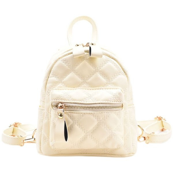 Капитонирана дамска раница от еко кожа - мини размер