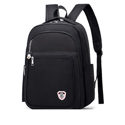 Дамска платнена раница с цип и емблема 