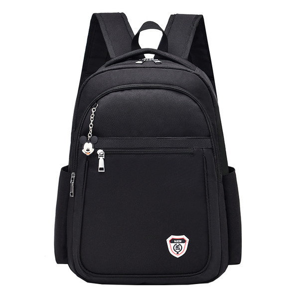 Дамска платнена раница с цип и емблема 