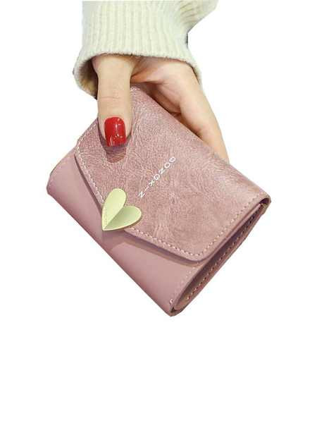 Модерно кожено портмоне със закопчалка и надпис