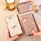 Дамски ежедневен портфейл с цип и отделения за карти