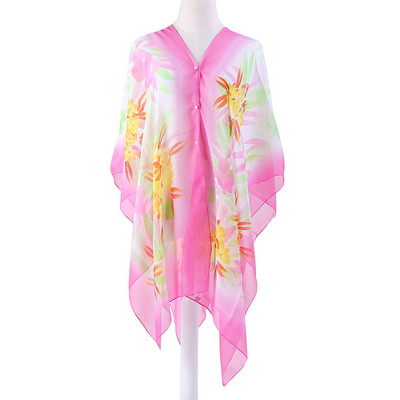 Дамски плажен шал тип кимоно в разлицни цветове