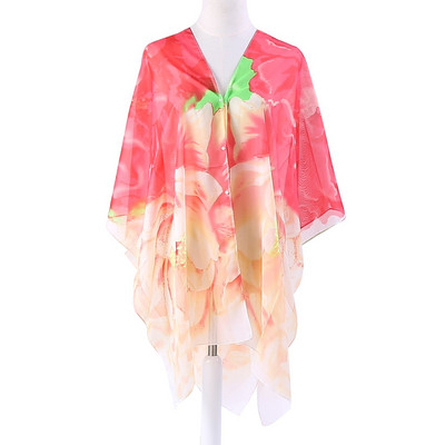 Γυναικείο κασκόλ παραλίας τύπου κιμονό σε διαφορετικά χρώματα