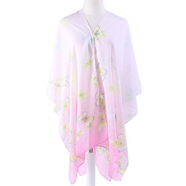 Γυναικείο κασκόλ παραλίας τύπου κιμονό σε διαφορετικά χρώματα