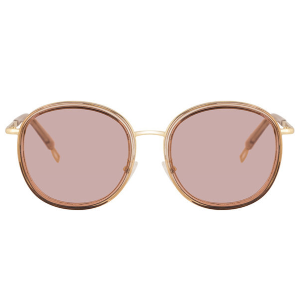 Γυναικεία γυαλιά ηλίου casual με λεπτό πλαίσιο σε στρογγυλό σχήμα