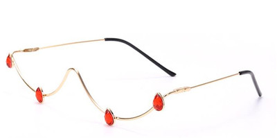 Γυναικεία γυαλιά με μη τυποποιημένο σχήμα και πέτρες διακόσμησης