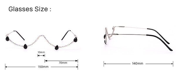 Γυναικεία γυαλιά με μη τυποποιημένο σχήμα και πέτρες διακόσμησης