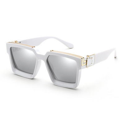 Pašreizējās saulesbrilles unisex modelī ar taisnstūra formu