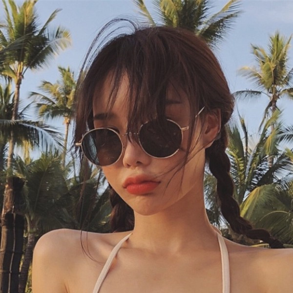 Κομψά γυαλιά για άνδρες και γυναίκες σε στρογγυλό σχήμα με λεπτό πλαίσιο