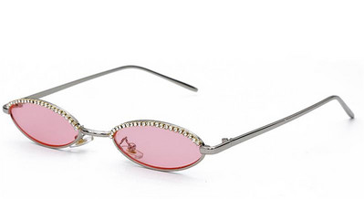 Μοντέρνα γυναικεία γυαλιά με ελλειπτικό σχήμα και διακοσμητικές πέτρες