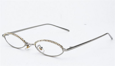 Μοντέρνα γυναικεία γυαλιά με ελλειπτικό σχήμα και διακοσμητικές πέτρες