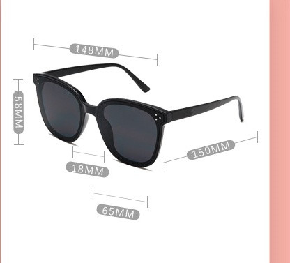Modernas kvadrātveida saulesbrilles ar plānu rāmi
