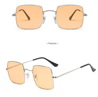 Μοντέρνα γυαλιά ηλίου με τετράγωνους φακούς και λεπτό σκελετό