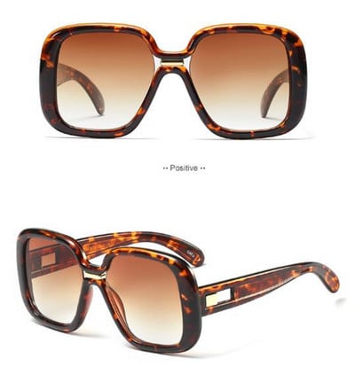 Saulesbrilles ar lielām kvadrātveida lēcām