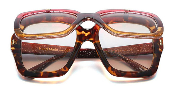 Ογκομετρικά γυαλιά ηλίου για γυναίκες με τετράγωνο σχήμα