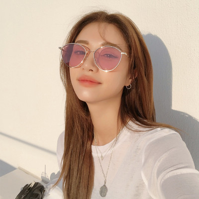 Дамски ежедневни слънцезащитни очила в кръгла форма