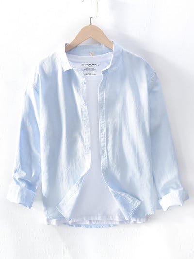 Ανδρικό πουκάμισο καλοκαιρινό νέο μοντέλο με μακριά μανίκια ή κοντά μανίκια