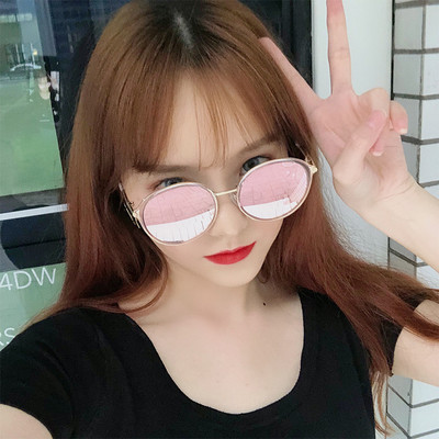 Ikdienas sieviešu apaļas saulesbrilles ar plānu rāmi