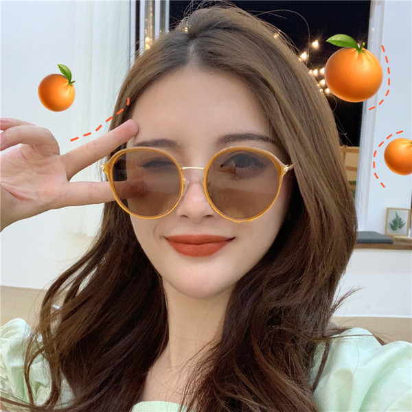 Ikdienas sieviešu apaļas saulesbrilles ar plānu rāmi