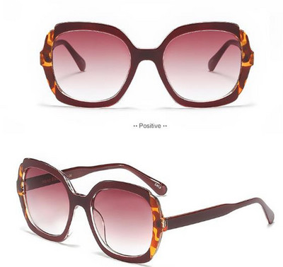 Γυναικεία μοντέρνα γυαλιά με μεγάλους στρογγυλούς φακούς