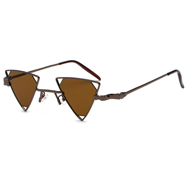 Stilīgas sieviešu saulesbrilles trīsstūra formā ar plānu rāmi