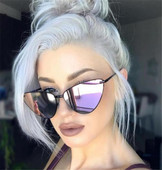 Modernas sieviešu brilles ar nestandarta formu un spoguļa efektu