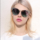 Moderne okrugle naočale s kamenčićima