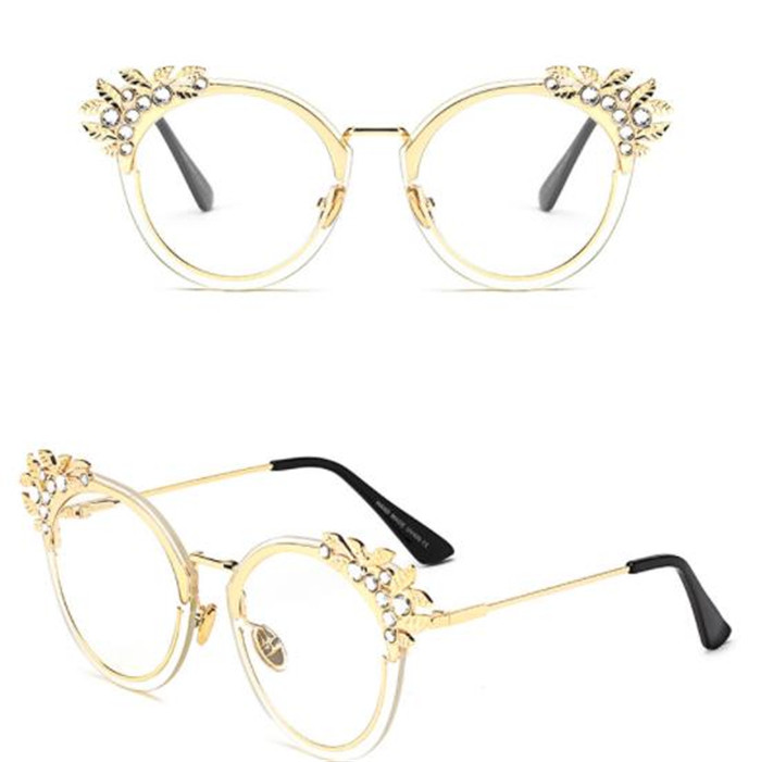 Moderne okrugle naočale s kamenčićima