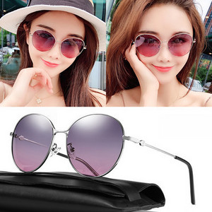 Модерни дамски слънчеви очила с кръгла форма